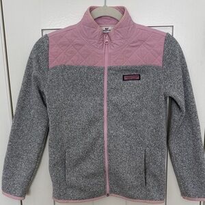 Vineyard Vines Kids Pink and Gray Jacket
